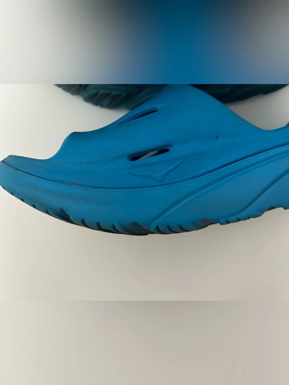 Hoka Ora Recovery Slide Youth Size 6 Blue Sandals Shoes Slip On Summer Pool $60